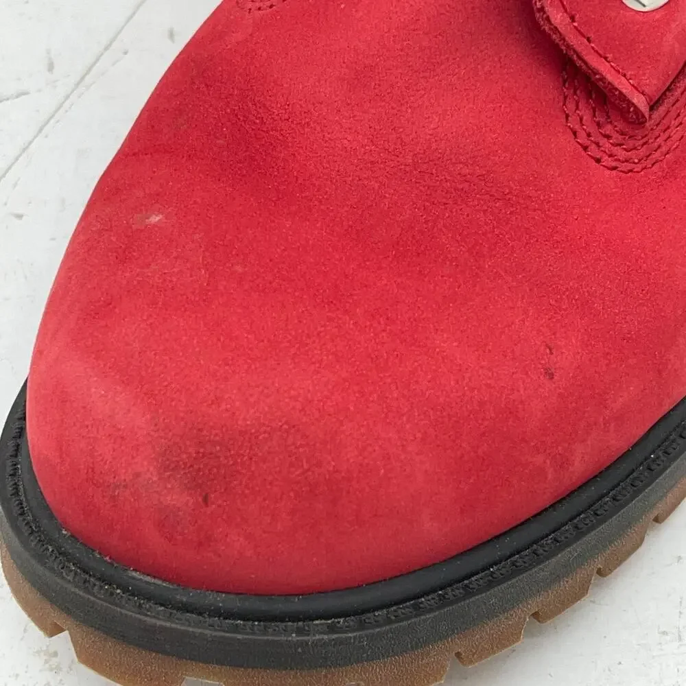 Timberland Premium Boot Primaloft 200g Leather Slip Resistant Red Us Size 6.5